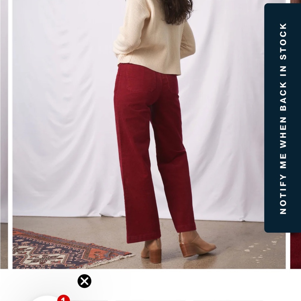 United By Blue Wide Leg corduroyy trousers